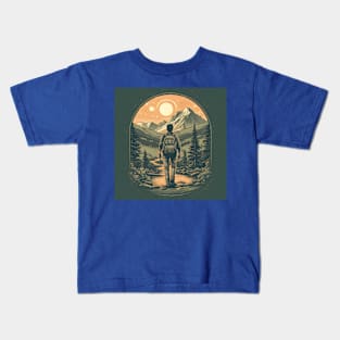 Backpacking Hiking Wanderlust Kids T-Shirt